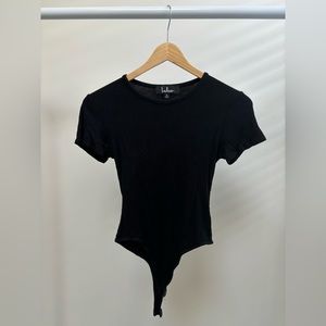 Lulus Short Sleeve Ribbed Bodysuit